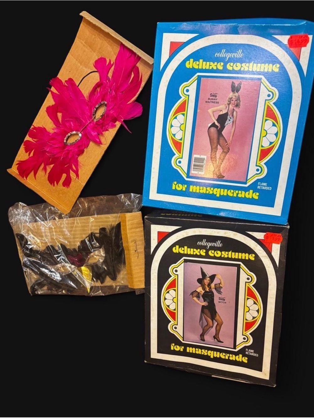 Vintage deadstock Halloween costumes by collegeville in box bundle